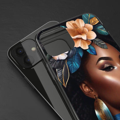 Beauty In Full Bloom | Black Girl Art | Clear Phone Case - Phone Case - Totally Bri LLC