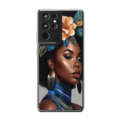 Beauty In Full Bloom | Black Girl Art | Clear Phone Case - Phone Case - Totally Bri LLC