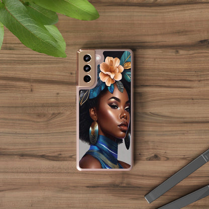 Beauty In Full Bloom | Black Girl Art | Clear Phone Case - Phone Case - Totally Bri LLC