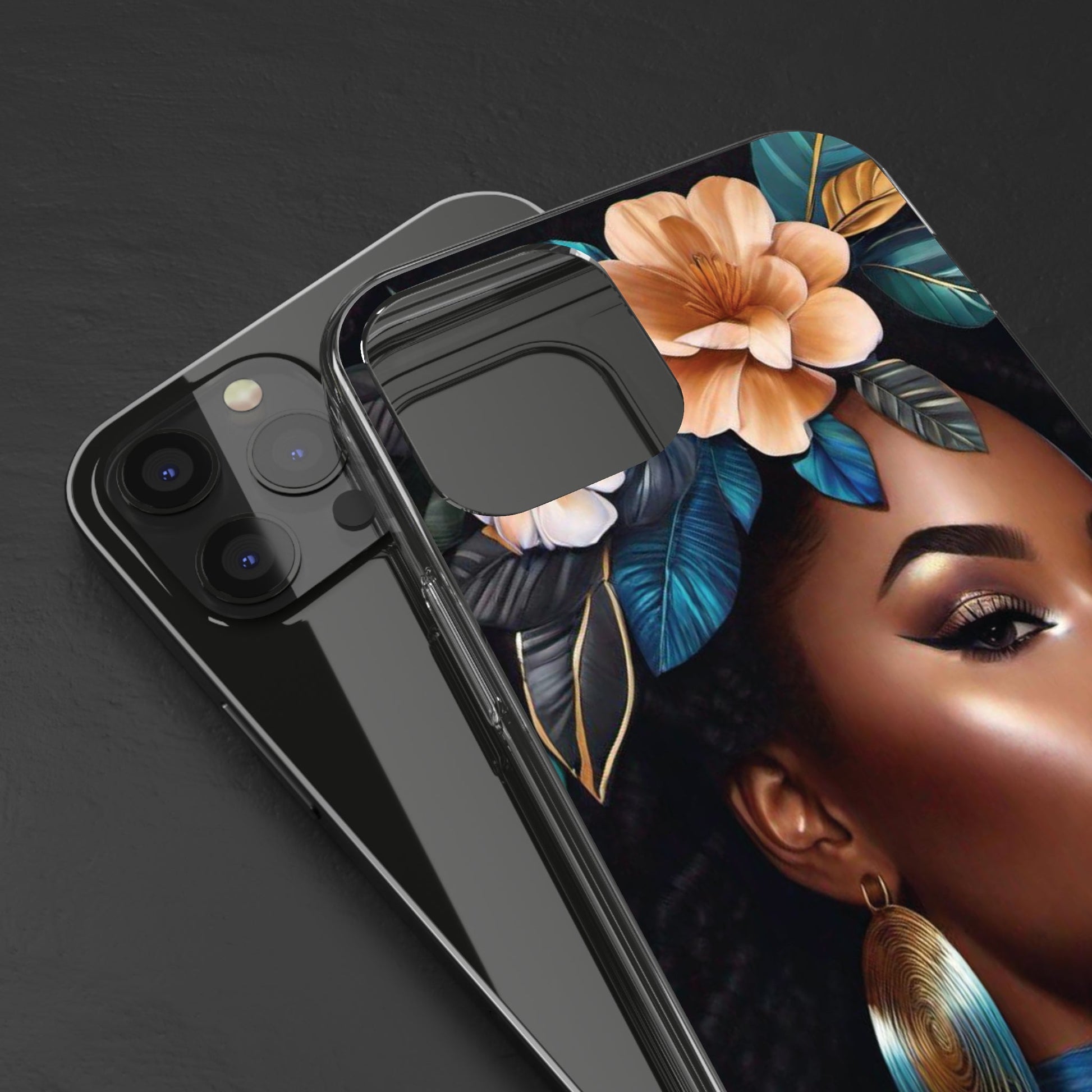 Beauty In Full Bloom | Black Girl Art | Clear Phone Case - Phone Case - Totally Bri LLC