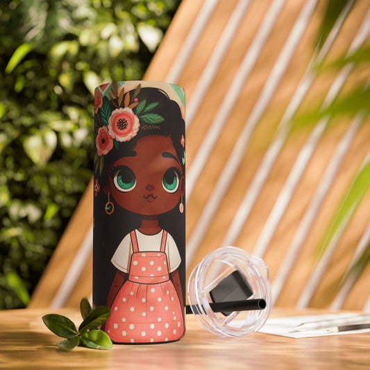 Cartoon Black Girl Graphic 20oz Tumbler - Mug - Totally Bri LLC