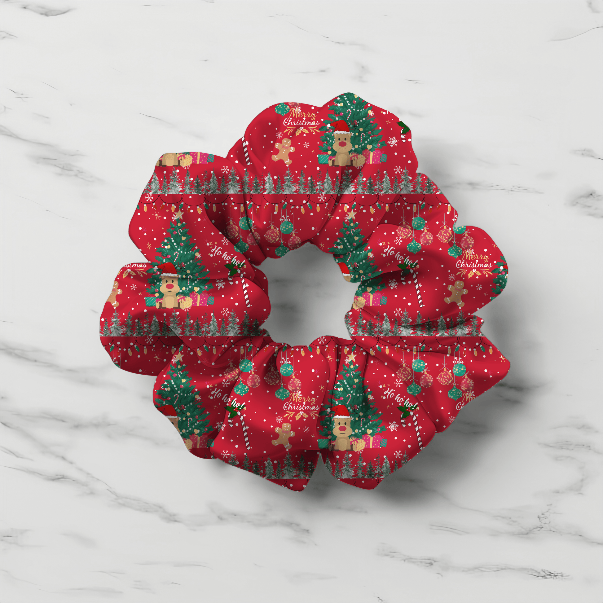 Christmas Pattern Scrunchie - Accessories - Totally Bri LLC