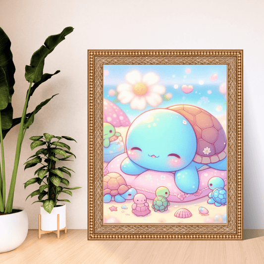 Coastal Cutie Turtles Vertical Poster - Poster - Totally Bri LLC