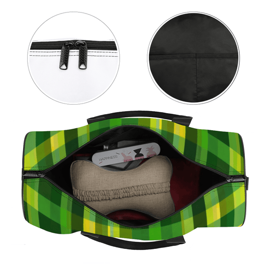 Digital Green Plaid Duffel Bag - Duffel Bag - Totally Bri LLC