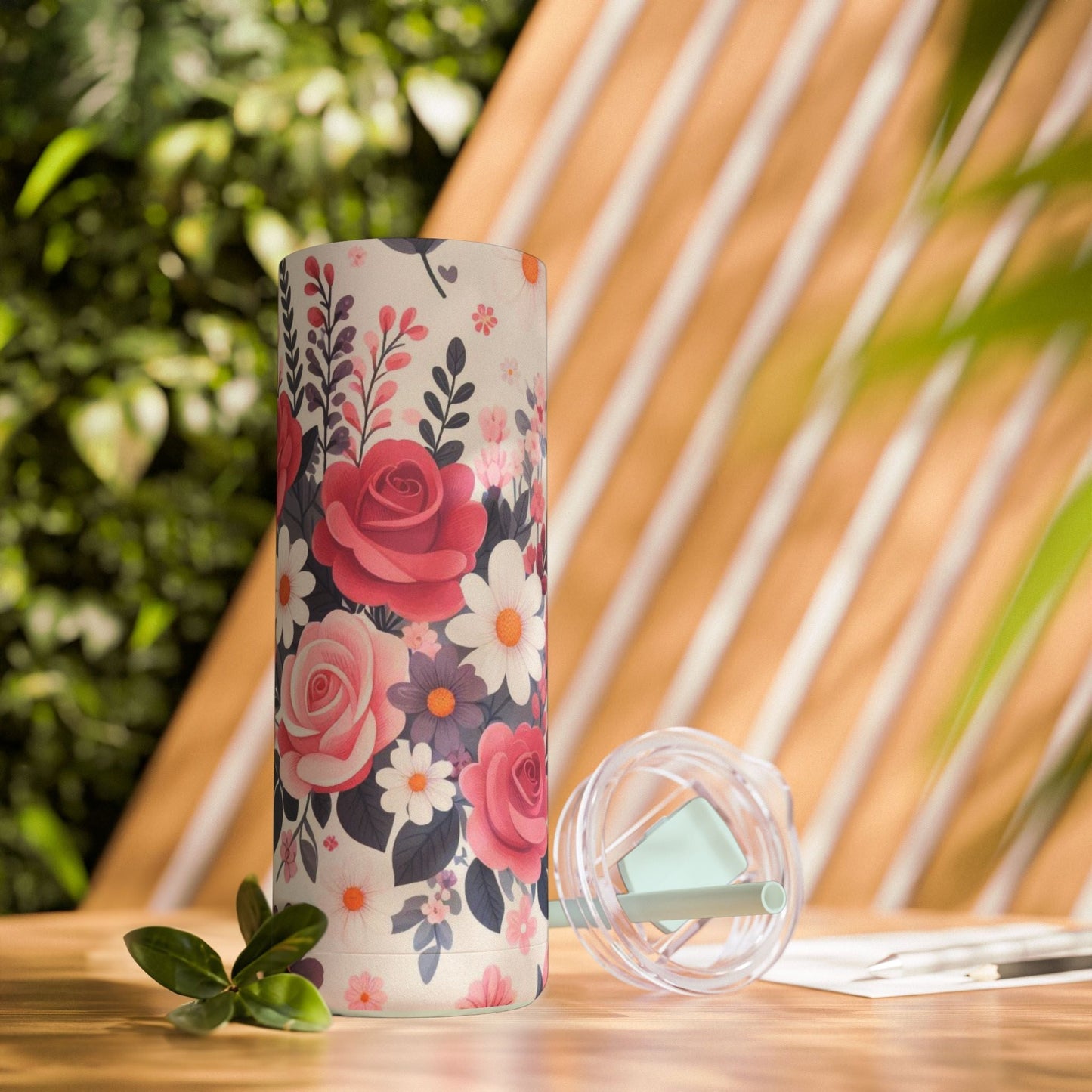 Floral Breeze Canister Tumbler - Mug - Totally Bri LLC
