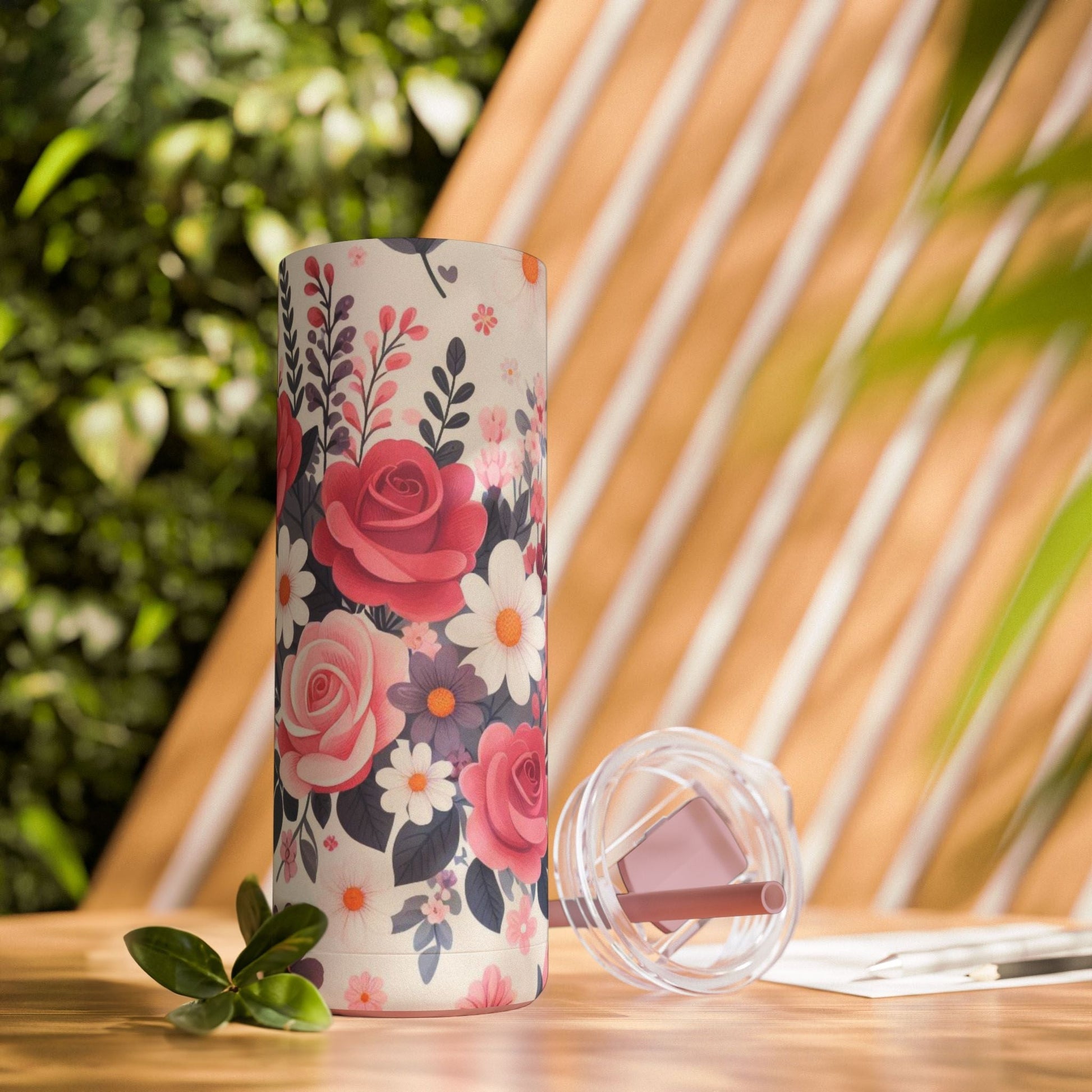 Floral Breeze Canister Tumbler - Mug - Totally Bri LLC
