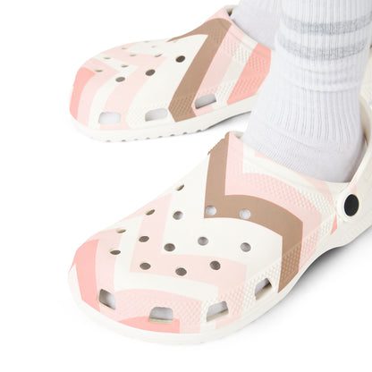 Pink Chevron Blush | Patterned EVA Foam Shoes - Shoes - Totally Bri LLC