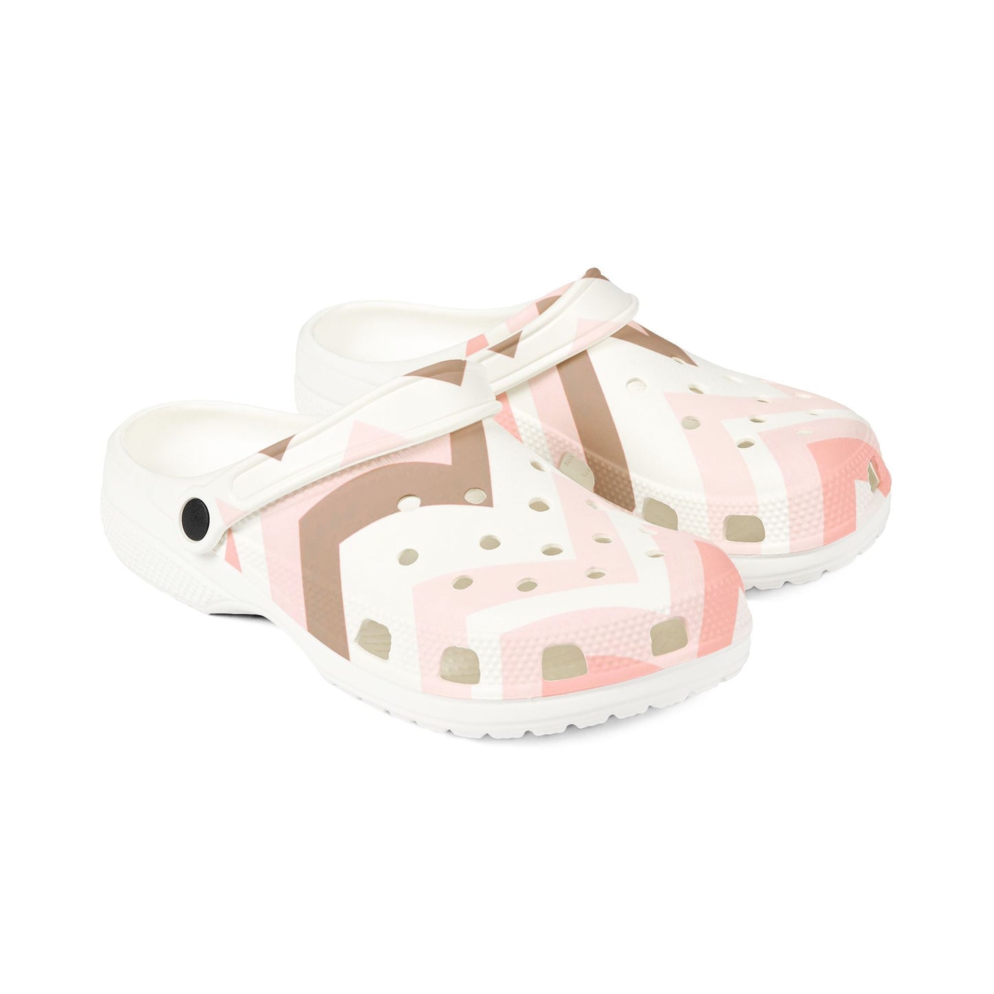 Pink Chevron Blush | Patterned EVA Foam Shoes - Shoes - Totally Bri LLC