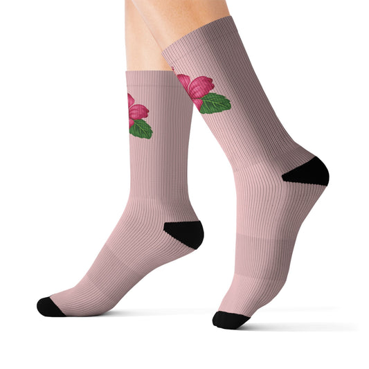 Pink Floral Delight | Socks - socks - Totally Bri LLC