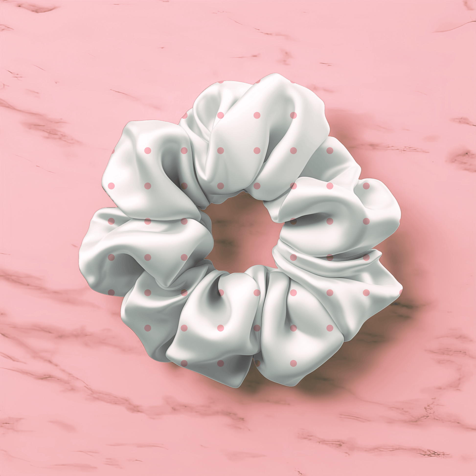 Pink Polka Pleasure Pattern Scrunchie - Accessories - Totally Bri LLC
