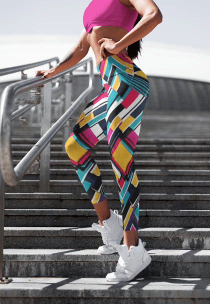 Prism Stride | High Waisted Yoga Leggings - All Over Prints - Totally Bri LLC