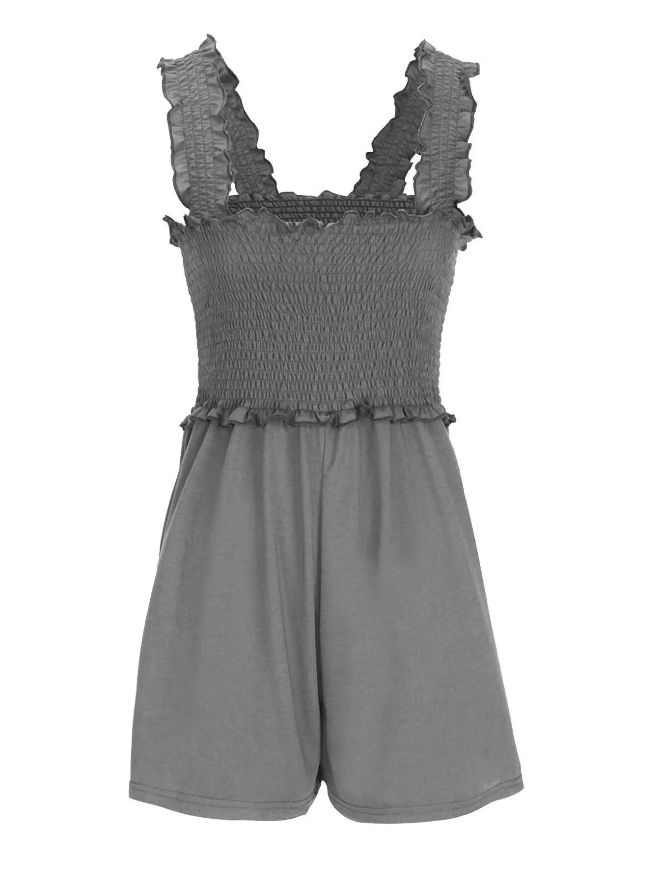 Smocked Square Neck Summer Romper - jumpsuit - Totally Bri LLC