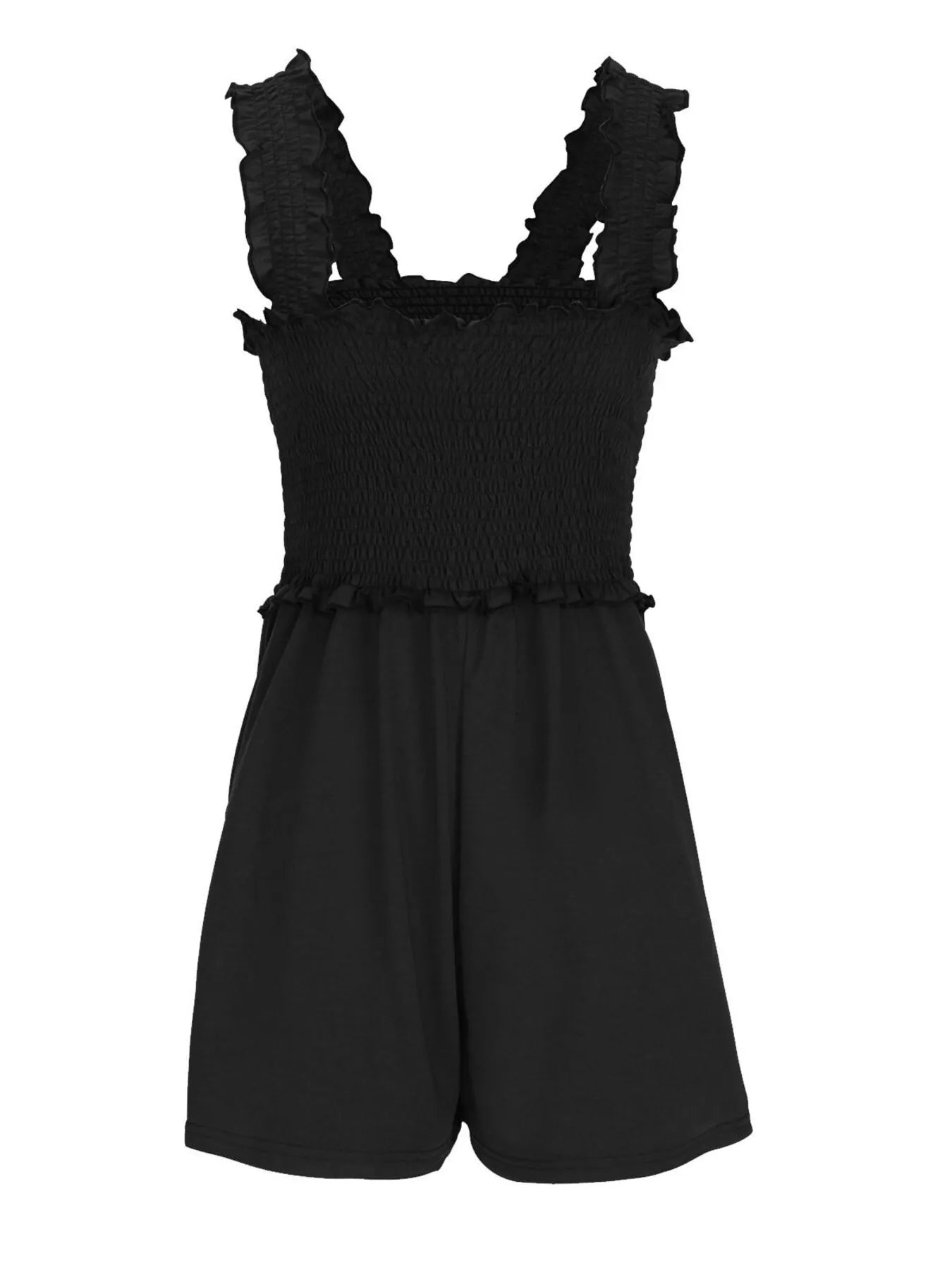 Smocked Square Neck Summer Romper - jumpsuit - Totally Bri LLC