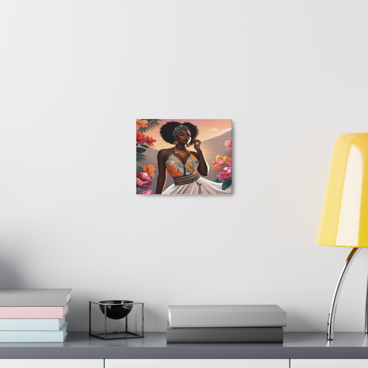 Afro Flora | Black Girl Art | Canvas Wraps - Canvas - Totally Bri LLC