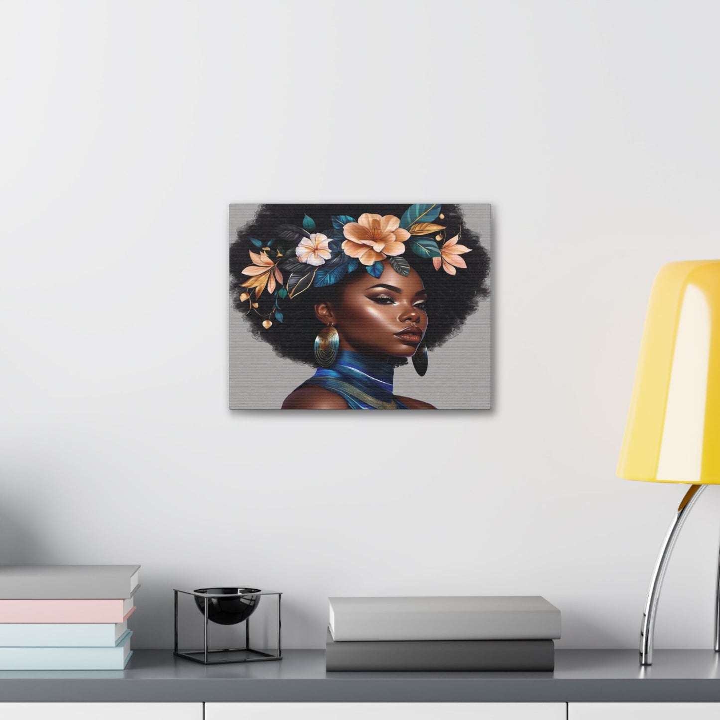 Beauty in Full Bloom | Black Girl Art | Canvas Gallery Wraps - Canvas - Totally Bri LLC