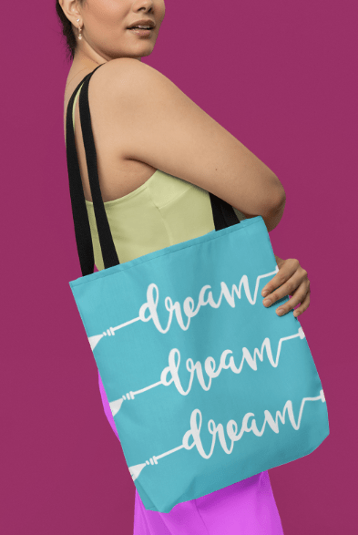 Dream | Tote Bag | Blue - Bags - Totally Bri LLC
