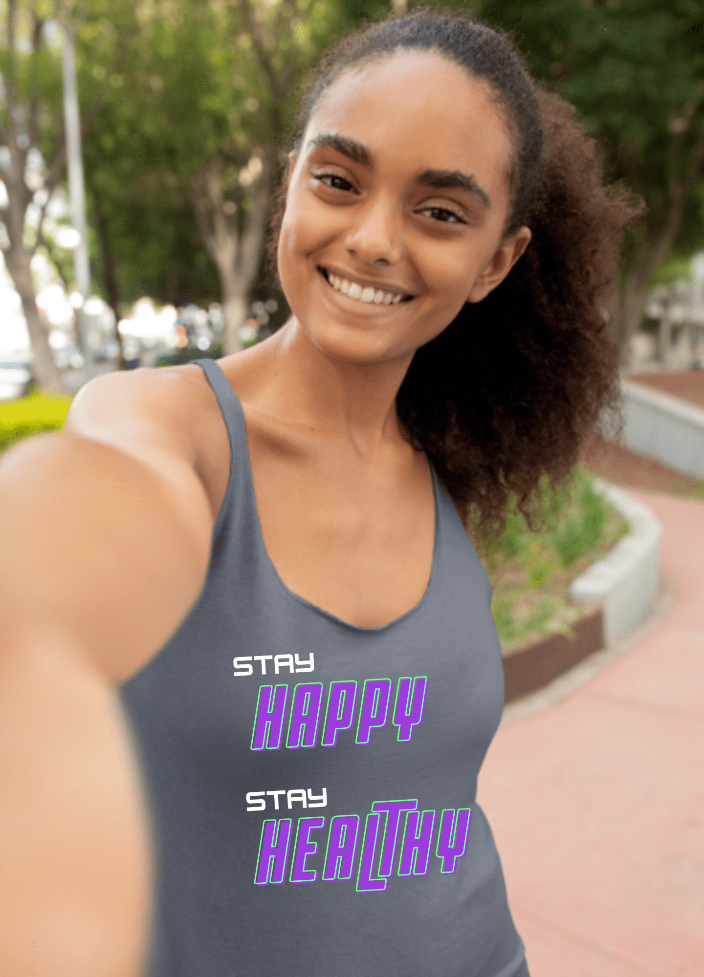Happy and Healthy | Tank Top - Tank Top - Totally Bri LLC
